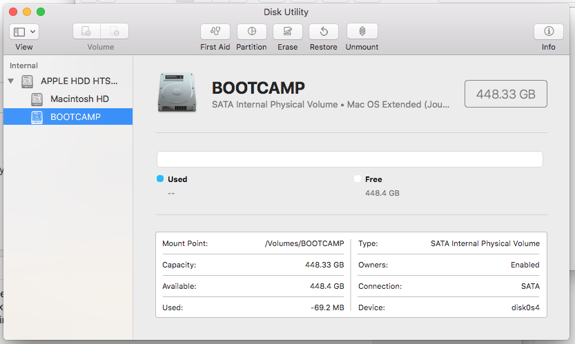 Increase windows boot camp partition size mac osx